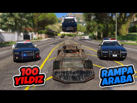 Rampa Araba ile 100 Yıldızda Polisten Kaçış - GTA 5