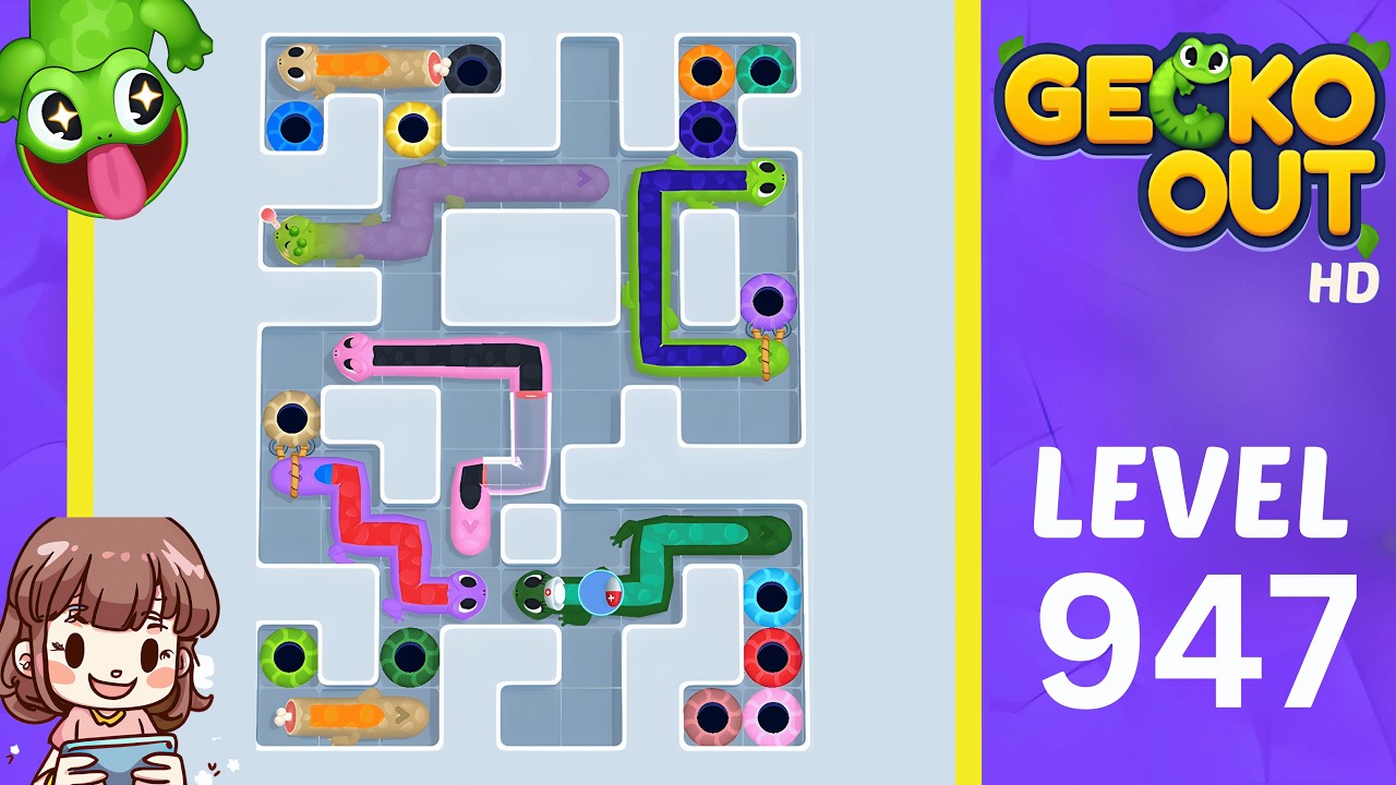 Прохождение уровня 947 игры Gecko Out.