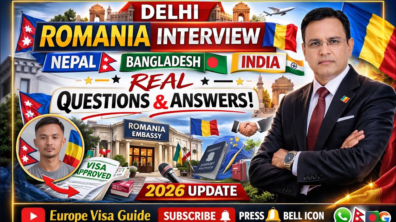 DELHI ROMANIA EMBASSY INTERVIEW 🇷🇴 | Nepal 🇳🇵 Bangladesh 🇧🇩 India 🇮🇳 Full Questions & Answers 2026 |