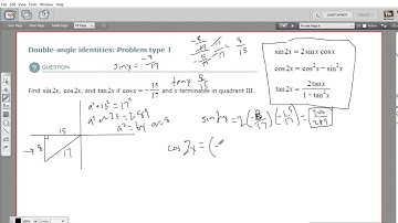 Double-angle identities problem type 1
