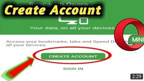 How to Create & Open Opera MiniAccount || Create Account in Opera Mini