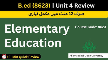 8623 book review | B.ed AIOU | Chapter 4 Review