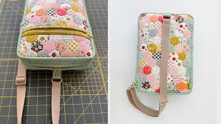How to sew a Swing & Sling Bag | iPad Bag | Zippered Pocket Bag Sewing