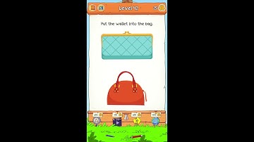 Braindom 2 Level 42 Put the wallet into the bag Answers and Solutions