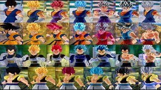 All Transformations Warriors Z Super Heroes and AF -  Dragon Ball Z Budokai Tenkaichi 3