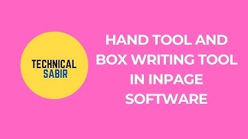 Hand Tool and box writing tool in inpage software