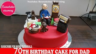 70th birthday cake for dad father grandfather men design ideas
decorating tutorial video by rasna @ rasnabakes. subscribe to our
channel follow the l...