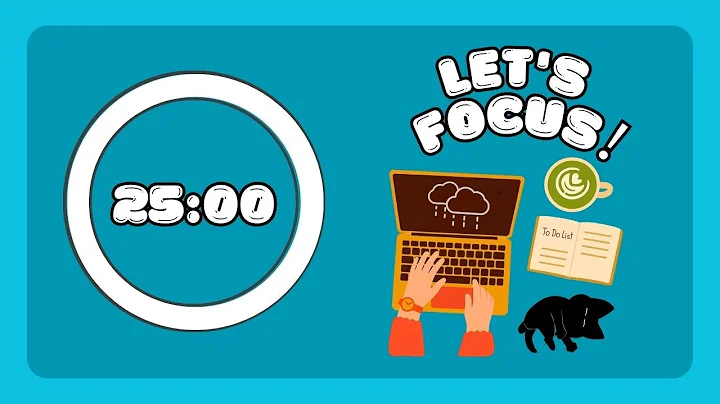 Pomodoro Timer 25/5 ×4 — Brown Noise + Rain for Deep Focus | ADHD-Friendly Study Tool