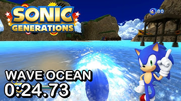 Sonic Generations (mod): Wave Ocean Speed Run (w/ skills) - 0:24.73