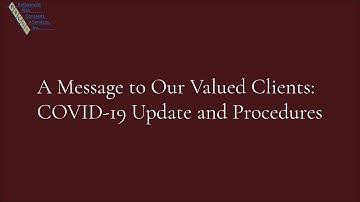 A Message to Our Valued Clients