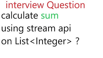 calculate sum on List of Integer using stream | interview question | Java concepts by Jay tutorial