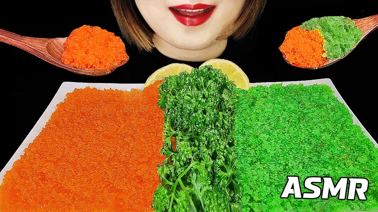 ASMR FLYING FISH ROE(TOBIKO EGGS) 날치알 먹방 EATING SOUND MUKBANG | Milly ASMR