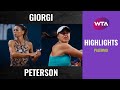 Camila Giorgi vs. Rebecca Peterson | 2020 Palermo First Round | WTA Highlights