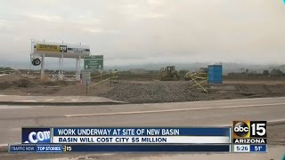 Work underway at site of new basin