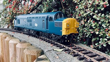 Heljan o gauge class 37 test run on garden railway