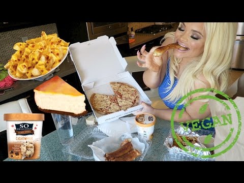 VEGAN PIZZA + JUNK FOOD EATING SHOW (MUKBANG) | WATCH ME EAT