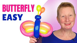 Rainbow BUTTERFLY Balloon Animal Tutorial 🦋 Easy Balloon Animals 🌈