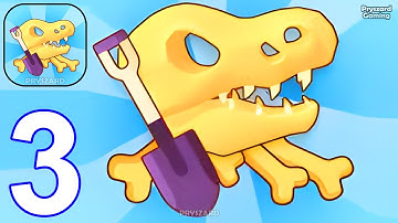 Dino Gallery: Idle Museum Sim - Gameplay Walkthrough Part 3 Dig Dinosaur, Dig A Dino,Dino Museum