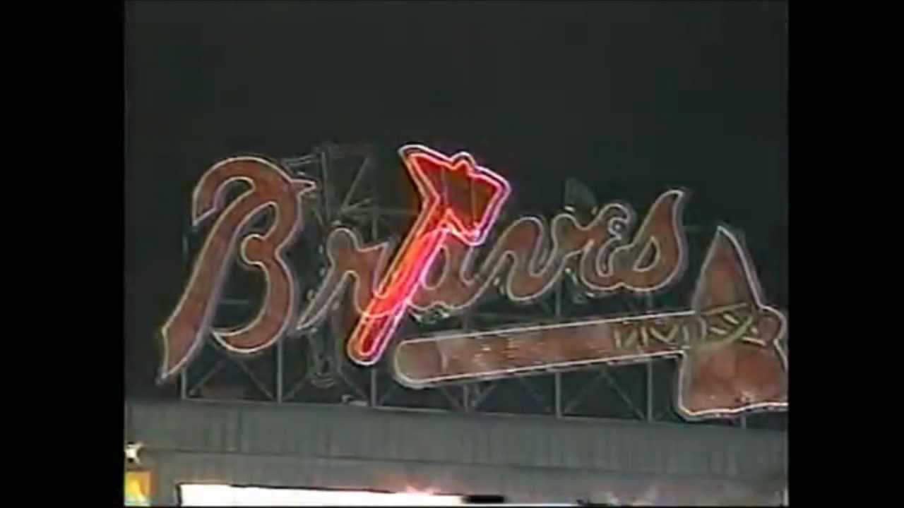 RARE Atlanta Braves Tomahawk Chop, the Neon Tomahawk lights at