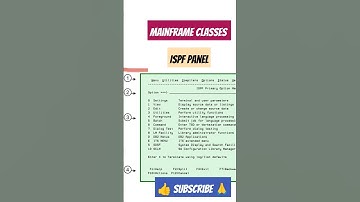 ISPF Panel #mainframeclasses #ibm #interviewquestions  #database #mainframeclassesonline