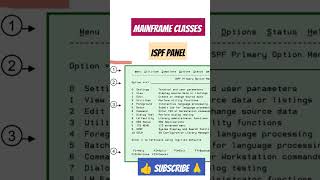 ISPF Panel #mainframeclasses #ibm #interviewquestions  #database #mainframeclassesonline
