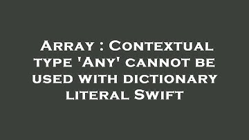 Array : Contextual type 