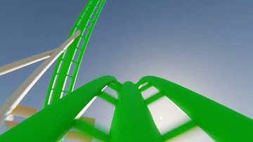 a launched roller coaster made in blender