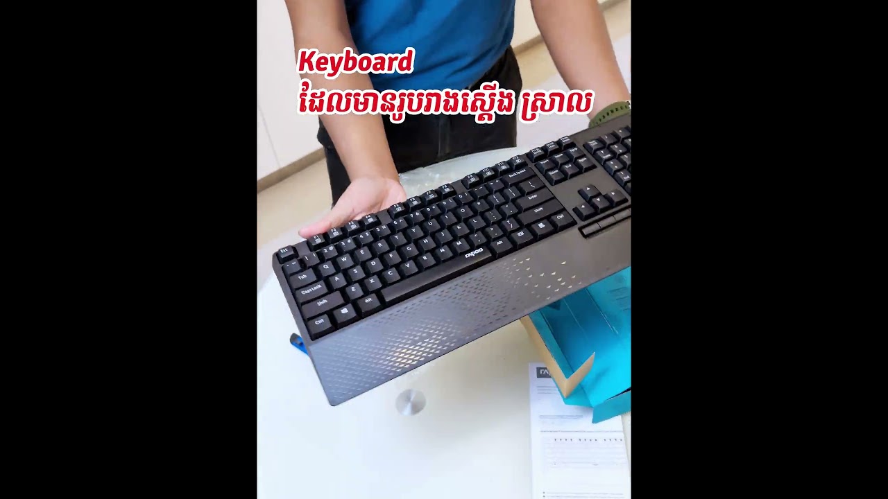 Rapoo X1960 Wireless Mouse And Keyboard Combo With Palm Rest - Black