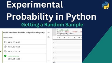 Experimental Probability in Python | Getting a Random Sample