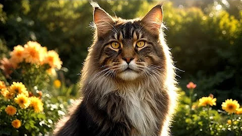 Video 11031051: beautiful maine coon cat