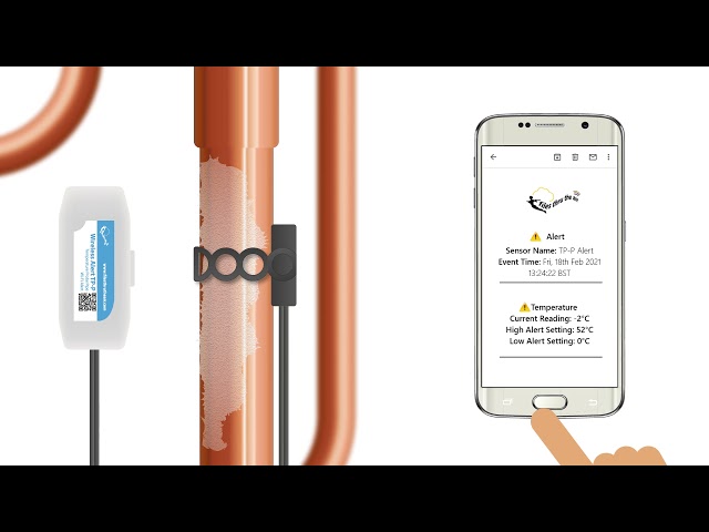 Wireless Alert TP-P - Battery-powered pipe temperature sensor