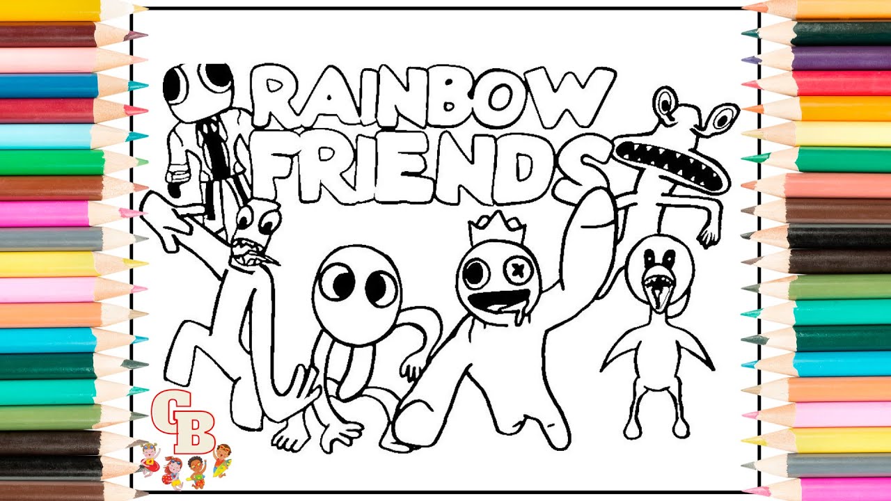 Blue Rainbow Friends Roblox Coloring Page for Kids - Free Roblox