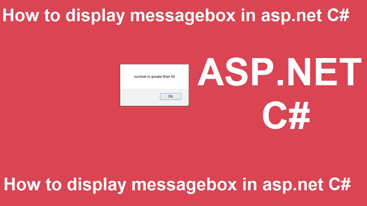 How To Use Message Box In Asp Net