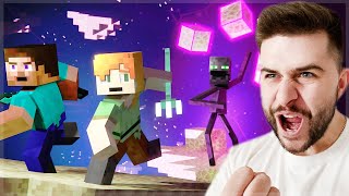 REACTING TO MINECRAFT ANIMATION LIFE MOVIE! Enderman Attack Alex & Steve Life (Minecraft Animation)