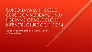 Curso Java SE 11 desde cero con NetBeans, Linux, TigerVNC Oracle Cloud Infrastructure OCI 1 de 14