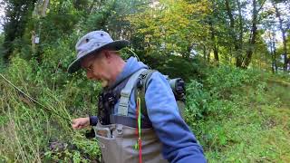 Fly Fishing with New Vision Atom Waders with Felt Boots.