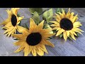 Diy how to make no sew felt sunflowers tutorial come realizzare un girasole in feltro senza cucire