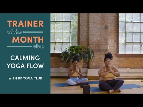 Calming Yoga Flow for Stress Relief | Trainer of the Month Club | Well+Good