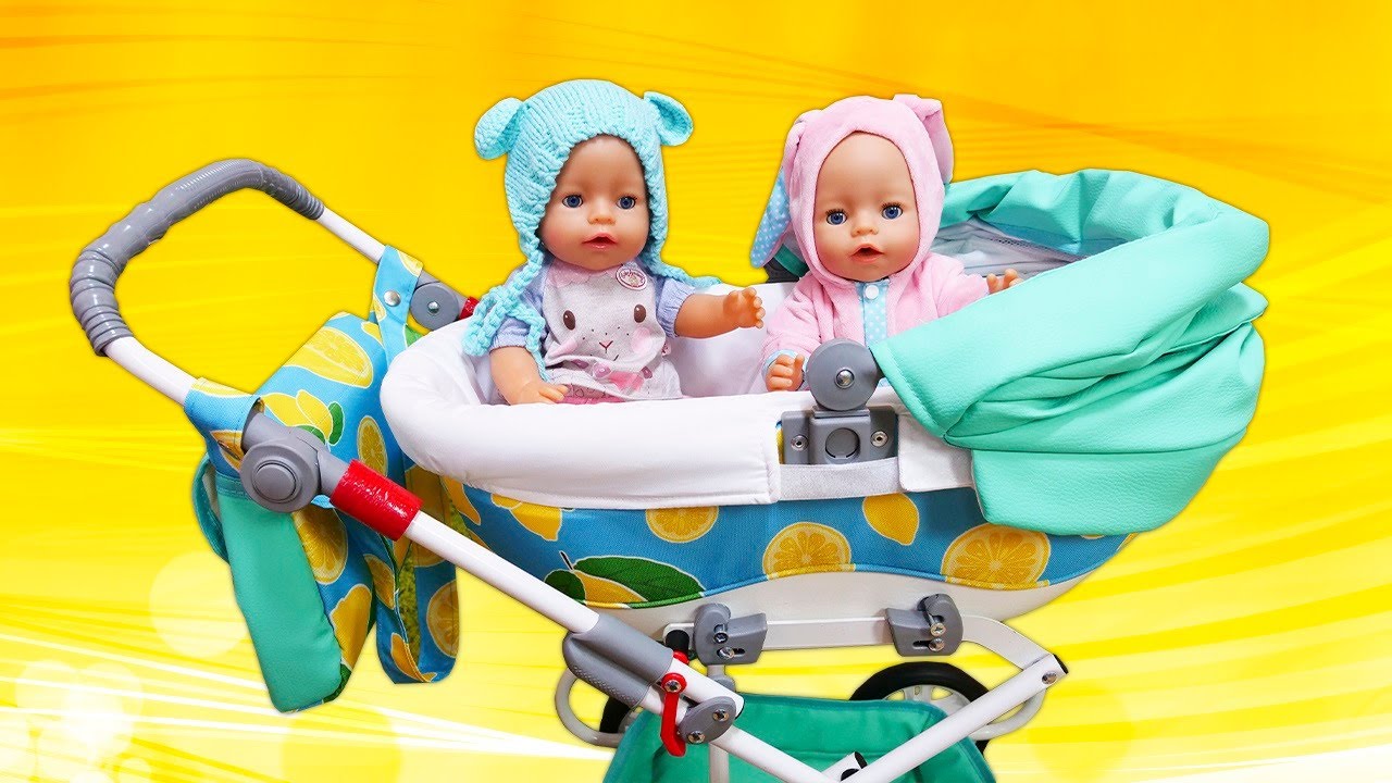 Spielspass Mit Baby Born Puppen Kinderwagen Fur Baby Born Zwillinge Video Mit Clown Youtube