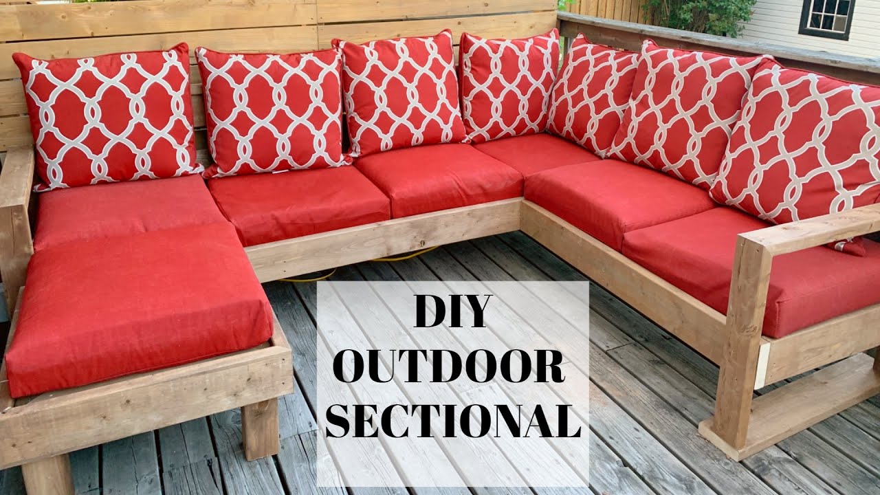 DIY Outdoor Sectional | Easy, MONEY SAVING Tutorial - YouTube