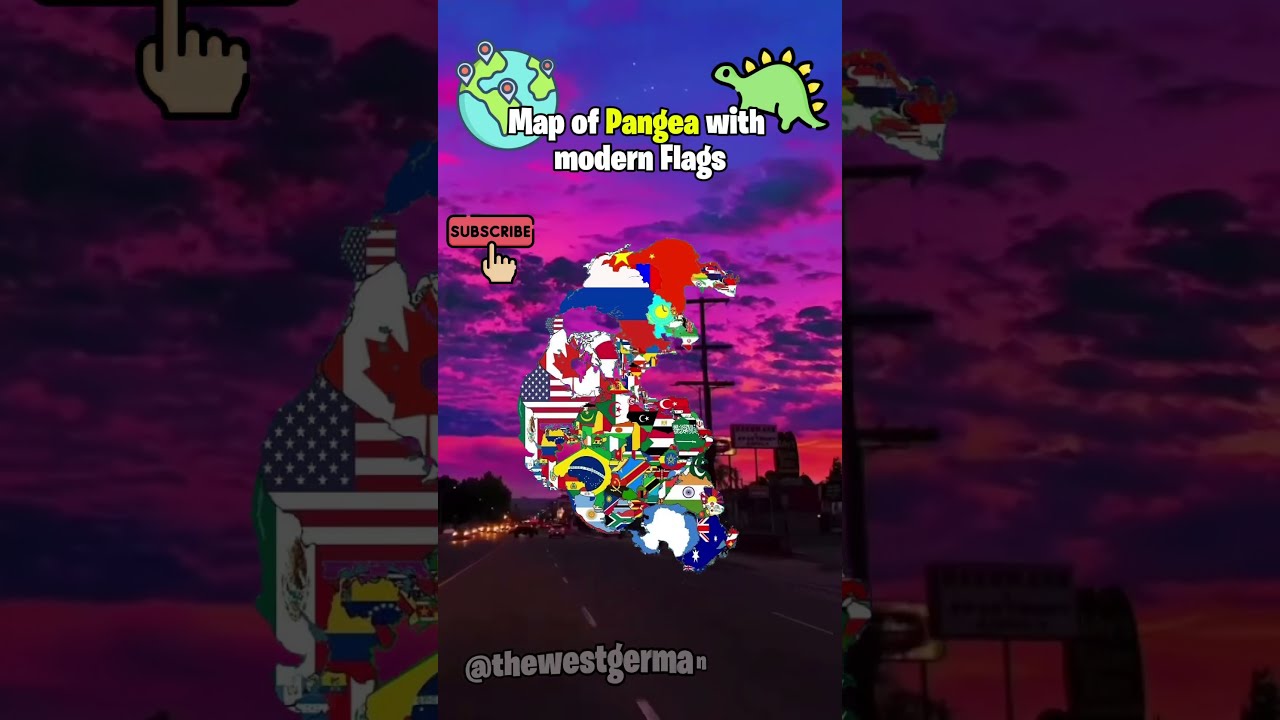 Map Of Pangea With Modern Flags Viralvideo Mapping Geoportal