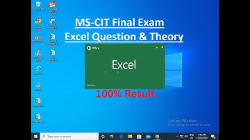 MSCIT Final Exam || Excel Question Answer