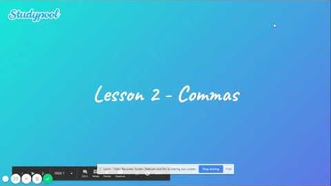 Studypool Grammar Lessons - Commas Part A