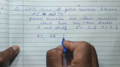 Write all the  prime number between 25 to 50 - Class 3
