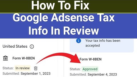 Google Adsense Tax Info In Review | Adsense Tax Form Problem | How To Solve W8ben Tax