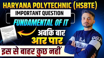 Fundamental of IT important Questions ll FIT & FOIT Most Important Question ll HSBTE