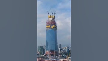 The whole progress of building a skyscraper in 15 seconds #malaysia #skyscraper