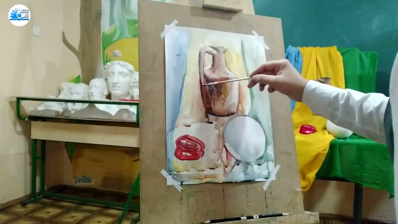 Farhod Xusanovning “Rang tasvir” chellenji bo‘yicha chizgan rasmi