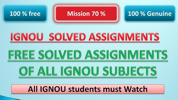 FREE IGNOU SOLVED ASSIGNMENTS | IGNOU solved Assignment free Download Kare