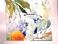 Watercolor Painting of Vase & Fruit  with Chris Petri